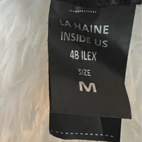Never worn, European brand La Haine cropped pants. Resin coated cotton. Medium. - Picture 9 of 12